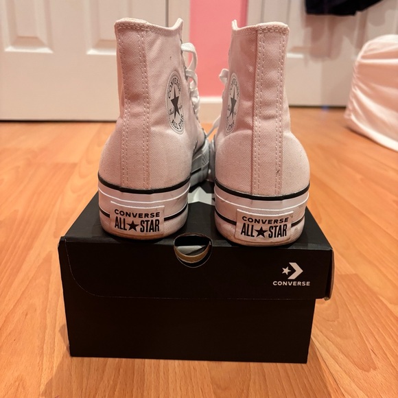 Converse All Star Women's Light Pink Platform High-Top Sneakers - Picture 5 of 7